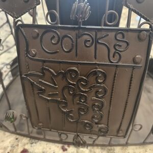 Brown Metal Cork Holder